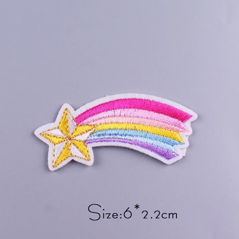 Patchs de broderie arc-en-ciel pour vêtements Gay, à motif de dessin animé, pour T-shirt et Badges