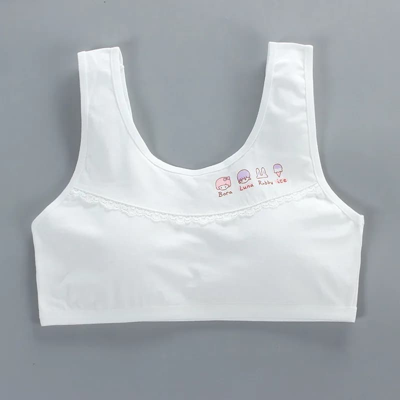 Soutien-gorge élastique en coton pour adolescentes, 8-18 ans, puberté, sans fil, sous-vêtements de s