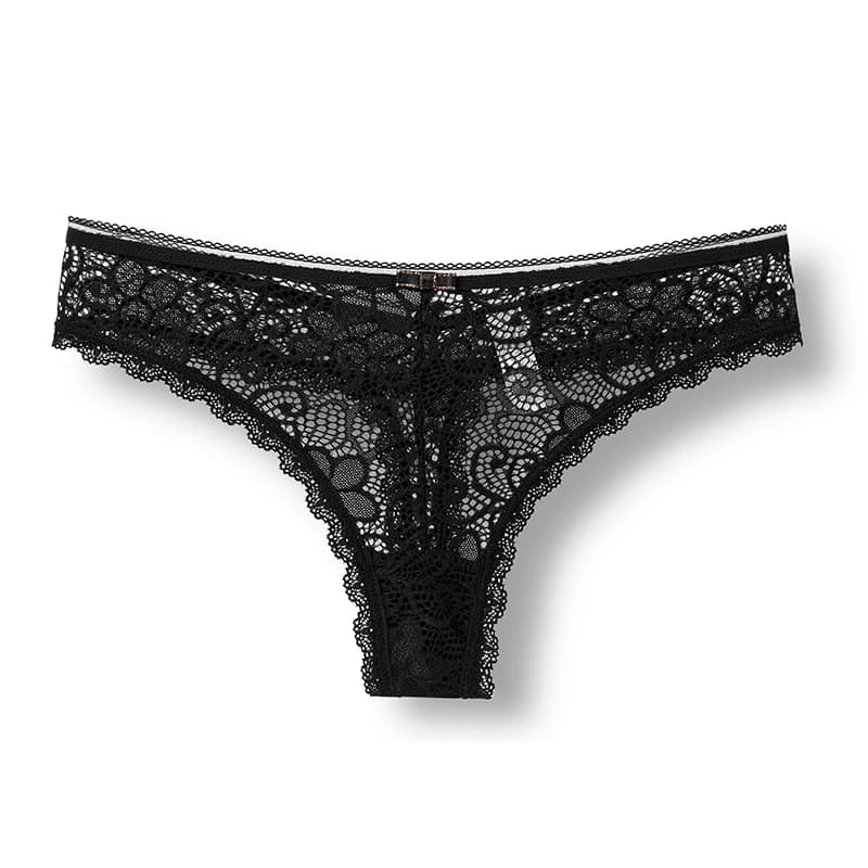 BANNIROU-Lingerie sexy en dentelle pour femme, sous-vêtements féminins, culotte en T, string transpa