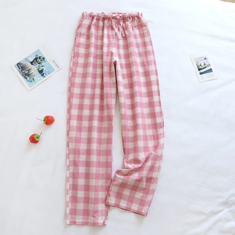 Pantalon de pyjama en gaze de coton pour femmes, Pantalon de maison pour Couples, vêtements de déten