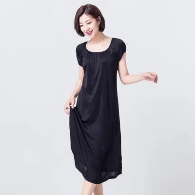 Nuisette pure pour femmes, robe de nuit longue, chemise de nuit pour dames, ample, grande taille, vê