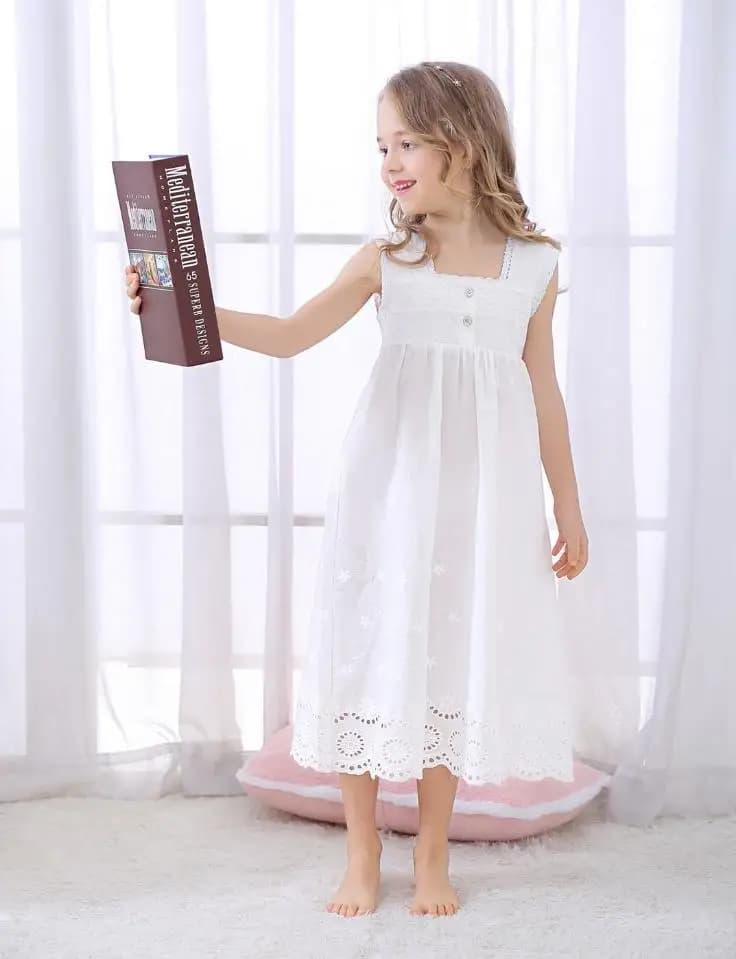 Robe de princesse d'été pour enfants, vêtements pour bébés filles, chemise de nuit vintage, chemise 