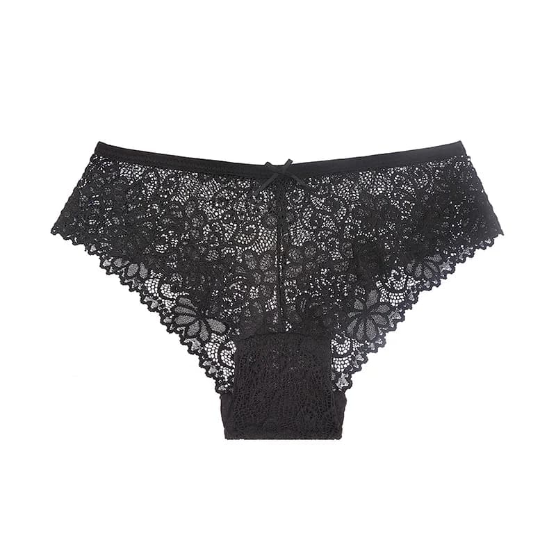 BANNIROU – culotte en dentelle pour femme, 1 pièce, Sexy, taille basse, respirante, ajourée, transpa