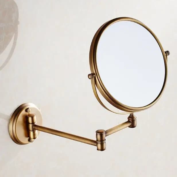 HOMakeup-Miroirs de Bain Grossissants 3 x Miroir de Rasage Pliant, 8 Pouces, Côté Touriste, Mur en L