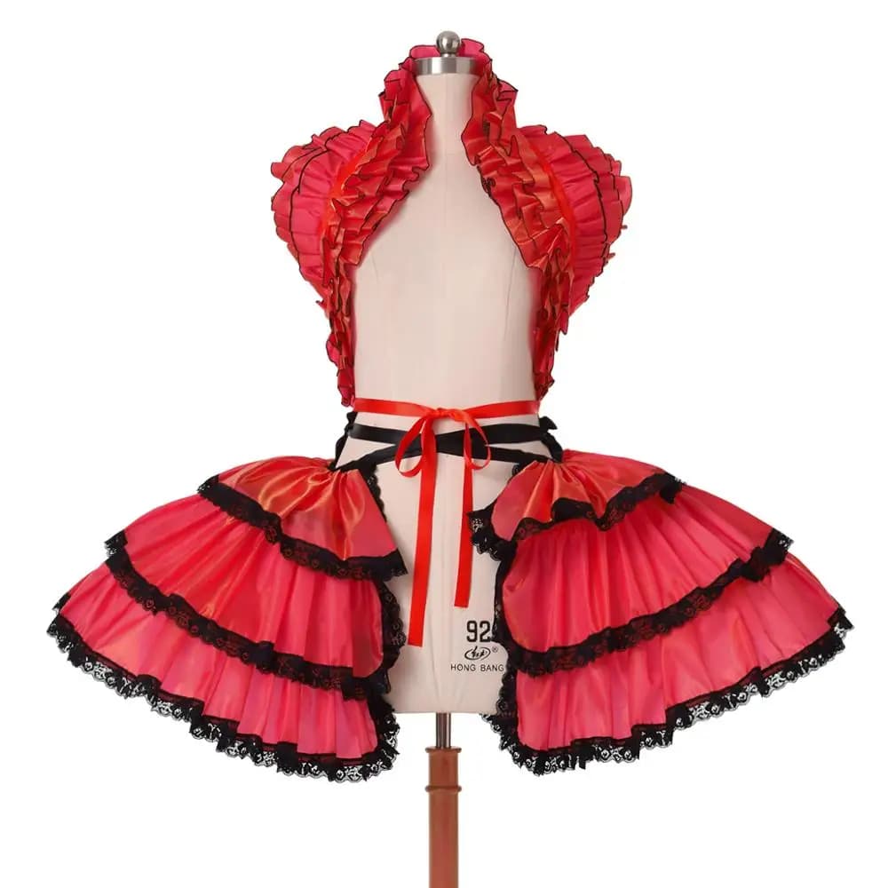 Robe Corset courte à volants pour femmes, Costumes de fête en Club de carnaval
