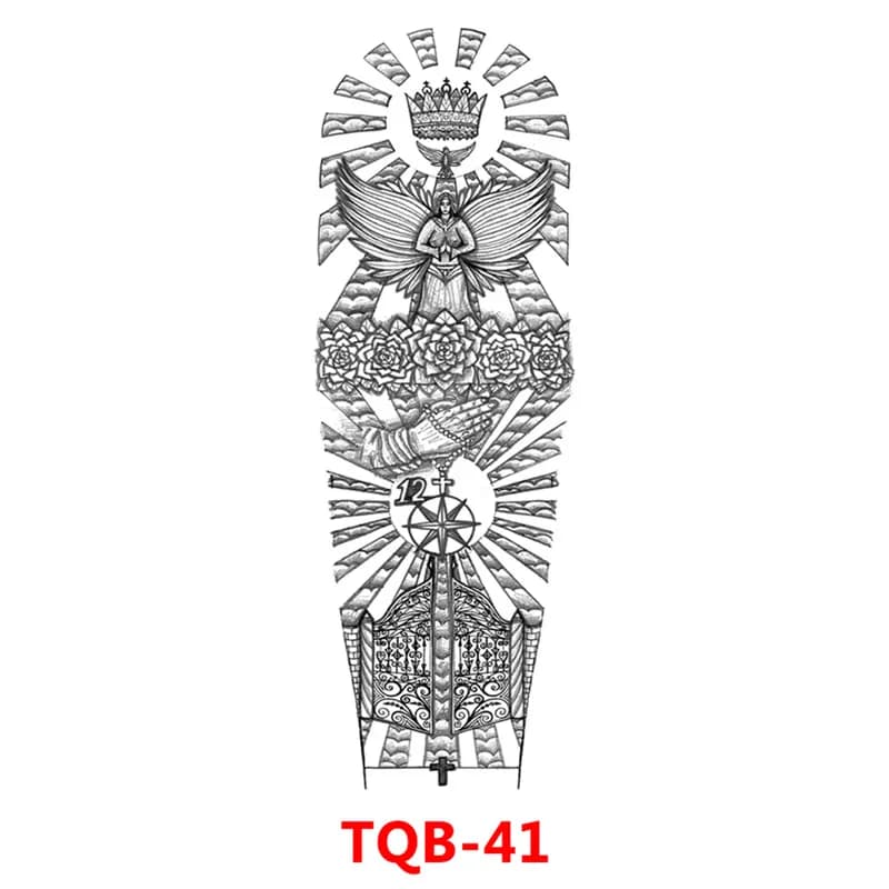Tatouages Temporaires Imperméables pour Femme, Peinture Corporelle, Bras, Jambes, Autocollant, Loup 