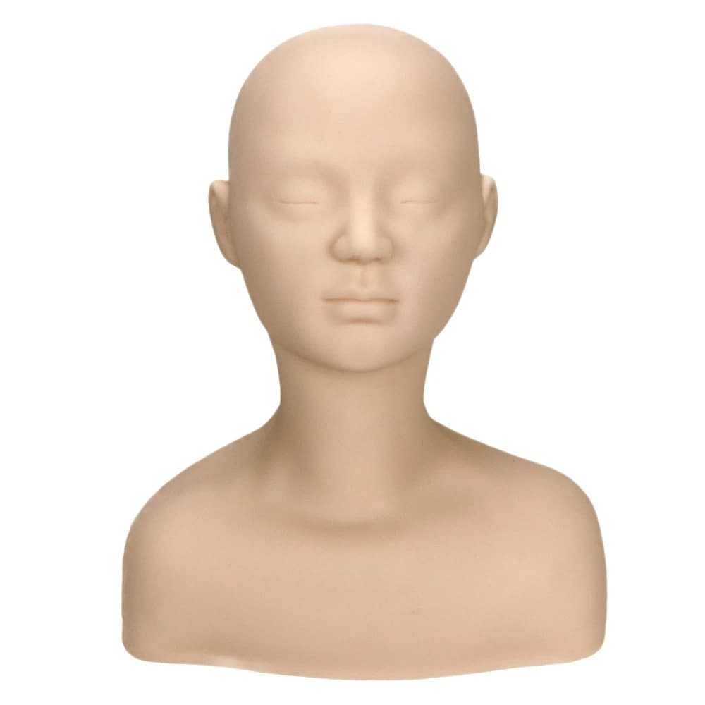 Tête de Mannequin de cosmétologie en Silicone souple, demi-corps, pour maquillage, greffage de sourc