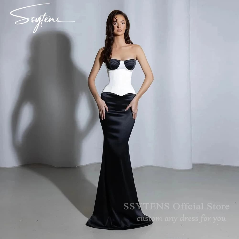 Robes de soirée élégantes SSYTENS pour occasions spéciales, robes de soirée sans bretelles, cœur, no
