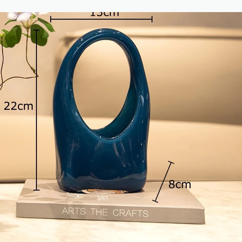 Vases en verre colorés en forme de sac à main pour plantes hydroponiques, pots de fleurs, décoration