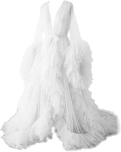 Robe de photographie bordeaux pour femmes, chemise de nuit Sexy, à volants, vêtements de nuit en den
