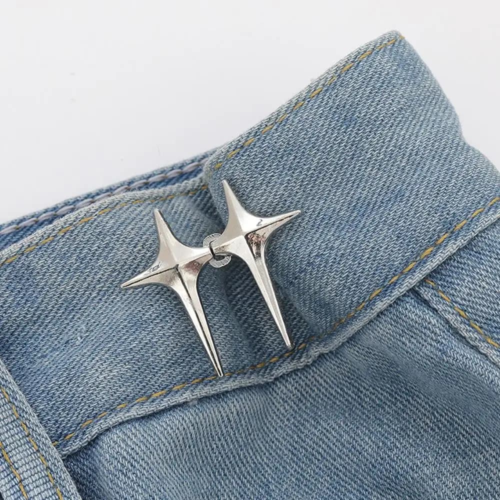 Épingle à bouton rétractable pour pantalon, bouton à clipser, attache pour jean, ajustement parfait,