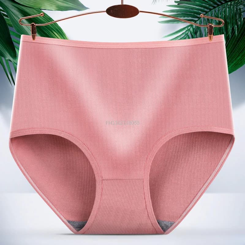 Culotte en coton taille haute pour femme, sous-vêtements féminins, modèle de fesse de transport du v