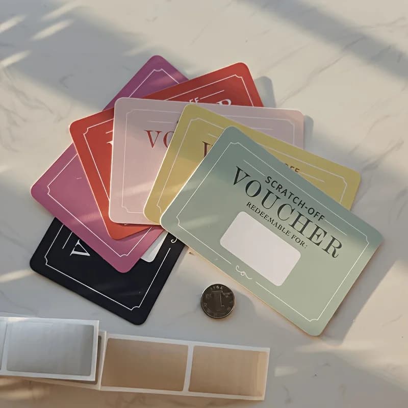 10 pièces Vouchers à gratter cadeau d'anniversaire Coupons d'amour bricolage Valentines boîte à déje