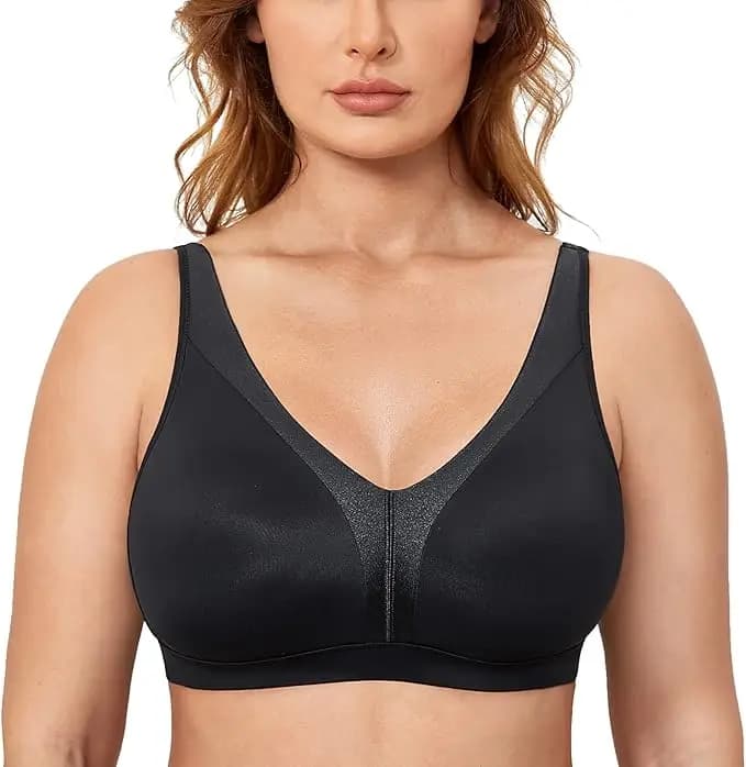 Soutiens-gorge sans fil Delimira pour femmes, sous-vêtements grande taille, couvrance complète, liss