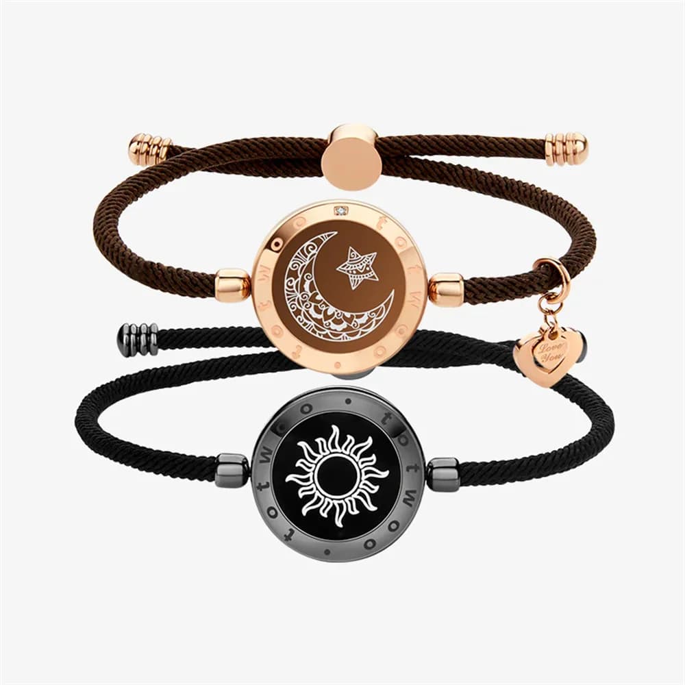 Bracelets Tactiles à Distance Totwoo pour Couples, Bracelets Lumineux et Vibrants à Distance, Bracel