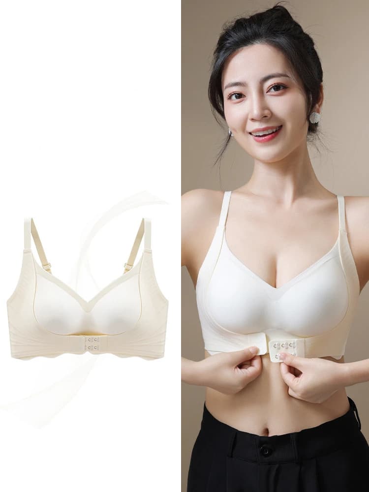Soutien-gorge push-up côtelé à bouton avant pour femme avec petits seins, soutien-gorge push-up et s