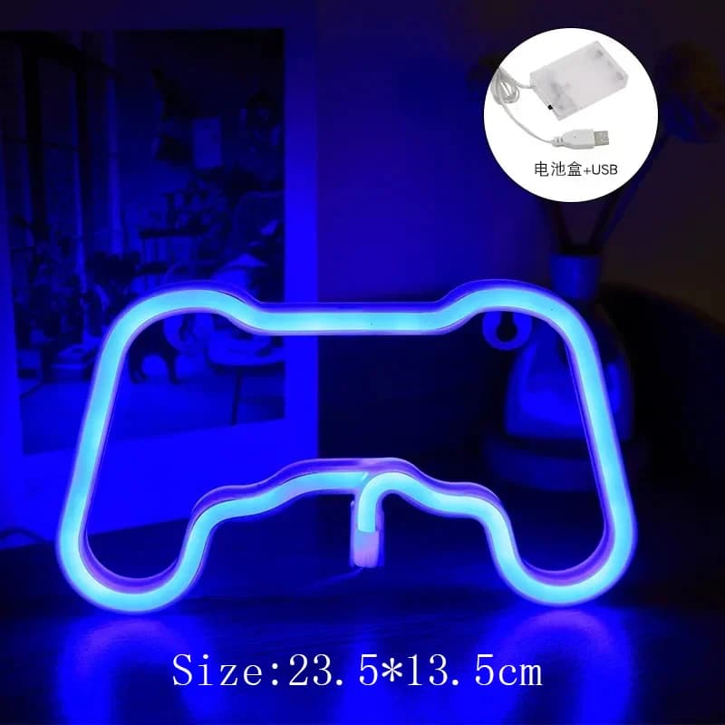 Enseigne au néon personnalisée, icône de jeu, lumière pour suspension murale, lampe d'ambiance Plays