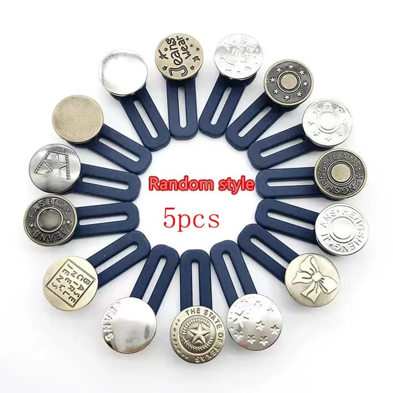 Extension de boutons pour pantalons, 5 pièces, bouton de taille réglable, extenseur de ceinture rétr