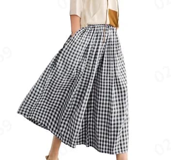 Pantalon Culotte Taille Haute Plissée, Poche Inclinée, en Forme de A, Jambes Larges, Couvrant, Impri