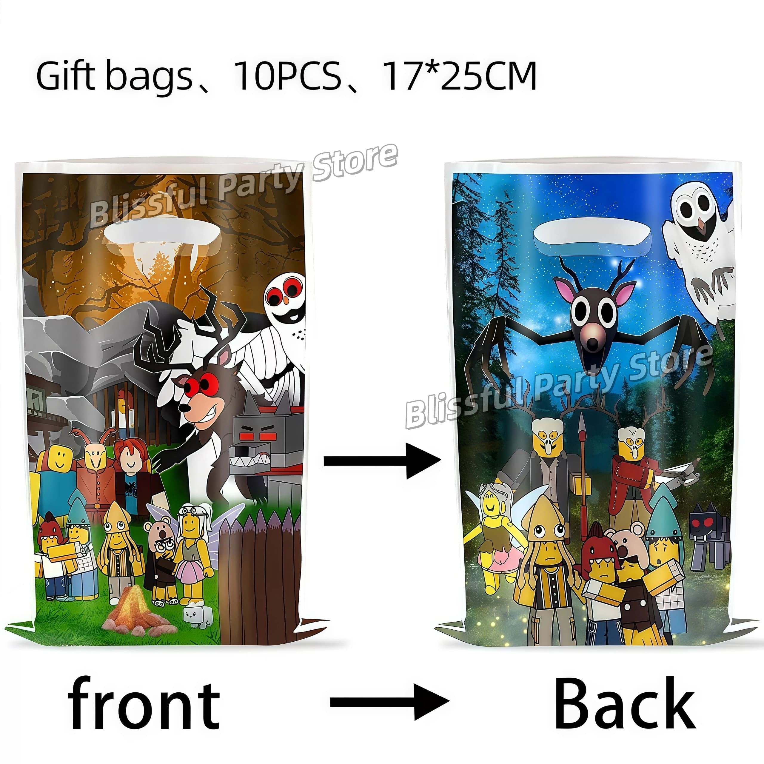 99 nuits dans la forêt thème fête d'anniversaire cadeau sac de bonbons sac de butin pour enfant anni