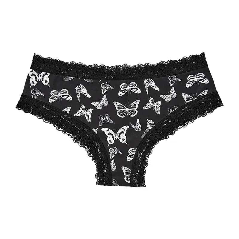 Sous-vêtements pour femmes, culotte Sexy à bord en dentelle, Lingerie de Style gothique, crâne de Ro