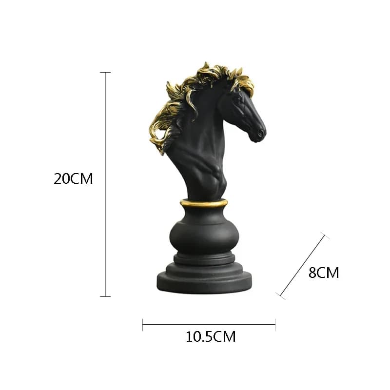 Figurine explorez ecs internationale en résine, sculpture intérieure du roi chevalier, décor de bure
