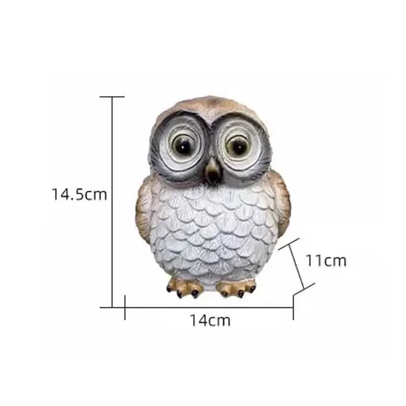 Lampe solaire créative en forme de hibou mignon, lumière de nuit en forme d'animal de dessin animé p