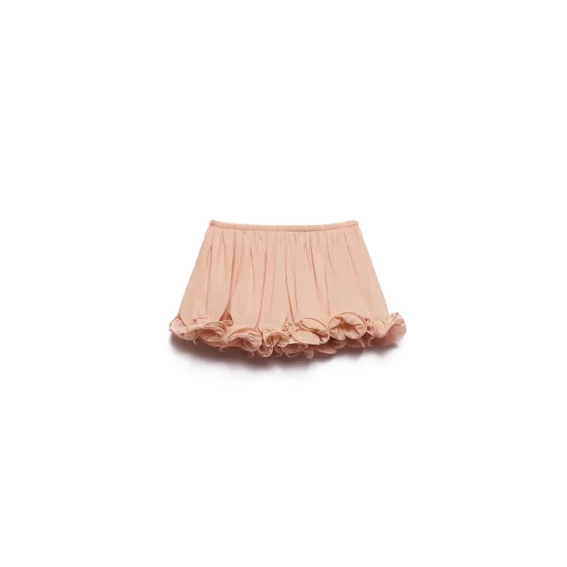 Ensemble deux pièces Chic avec ourlet à volants, Vintage, doux, sans manches, haut court à lacets, j
