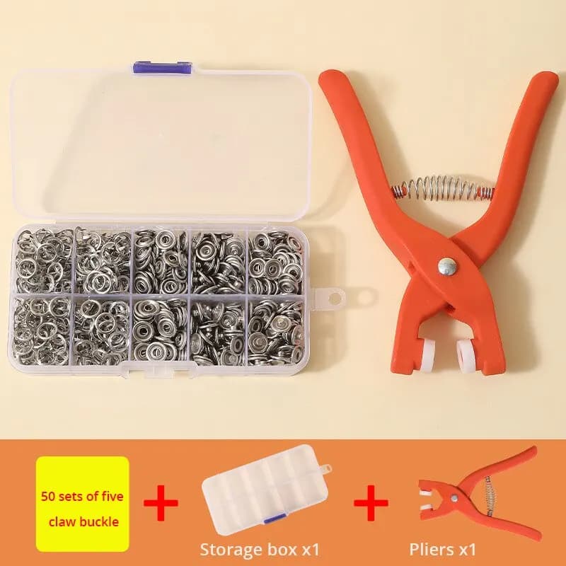 Kit de boutons pression avec pince à pression manuelle, boutons-pression en métal pour la couture, b