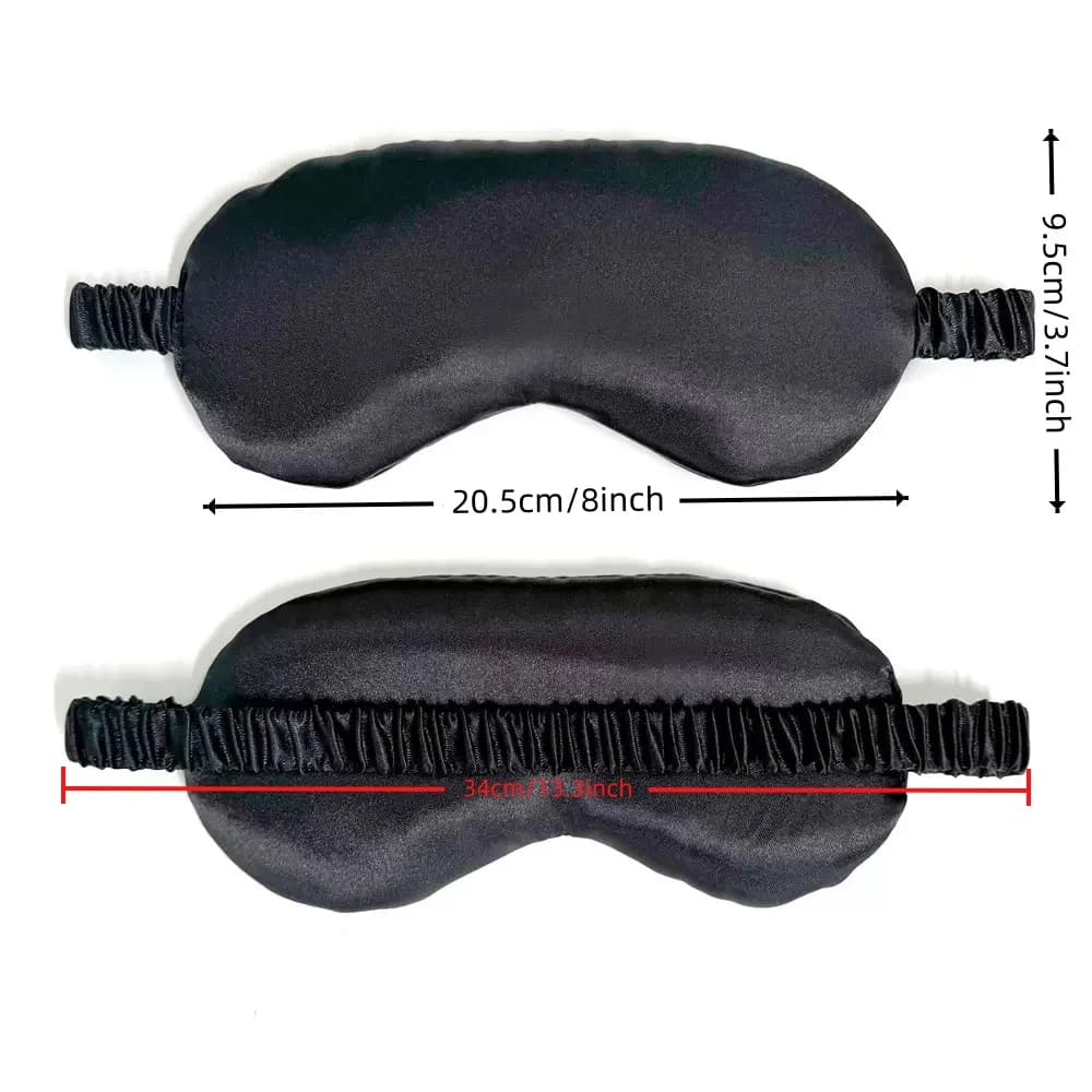 Masque de sommeil soyeux – Masque oculaire 100 % occultant, sans pression sur les yeux, sangle régla