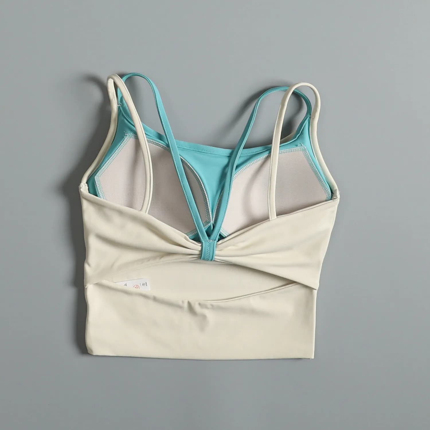 Soutien-gorge de sport contrasté pour femme, idéal pour la course, l'entraînement, le yoga et le fit