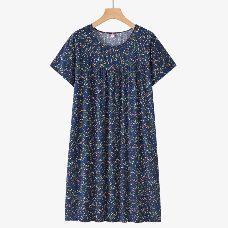 Nouvelle chemise de nuit à manches courtes pour femmes d'âge moyen et âgées, pyjama d'été léger, rob