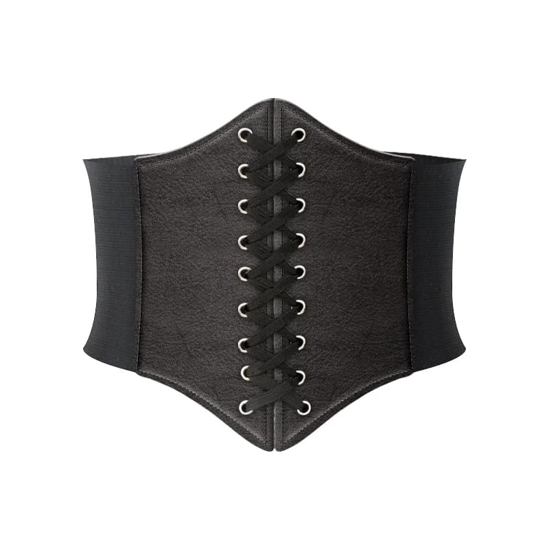 Mode femmes Corset large ceinture en cuir Pu minceur corps ceinture dames élastique taille haute cei
