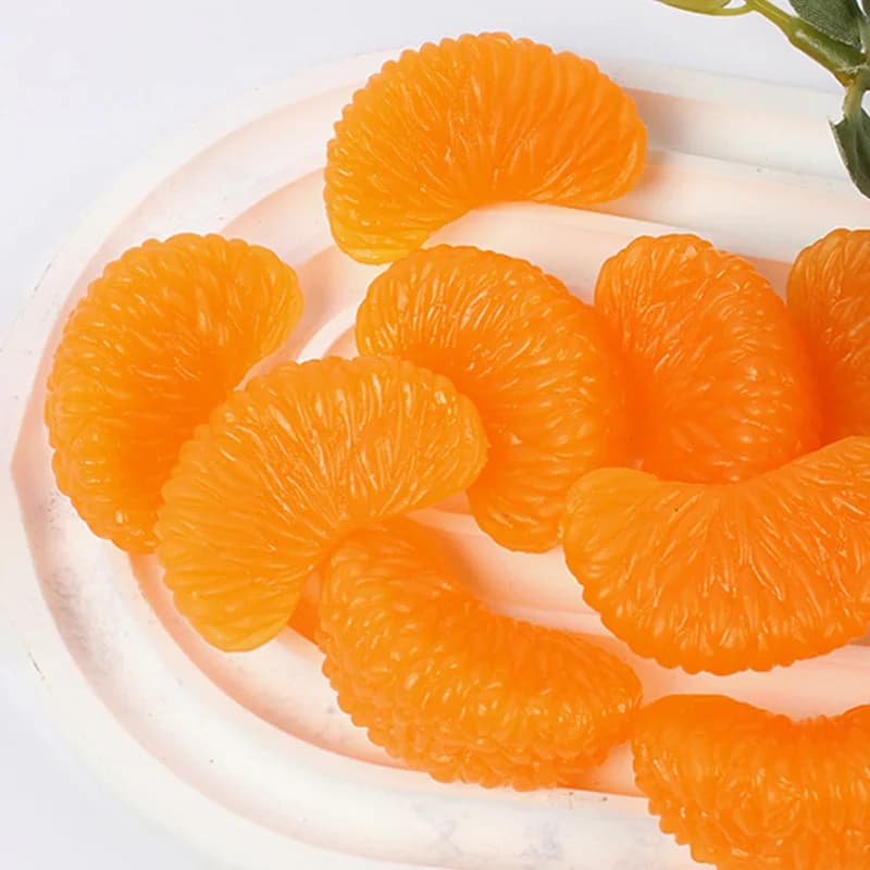 Fausses Fruits de mandarine Orange artificielle, 10 pièces, modèle de photographie, accessoire de dé