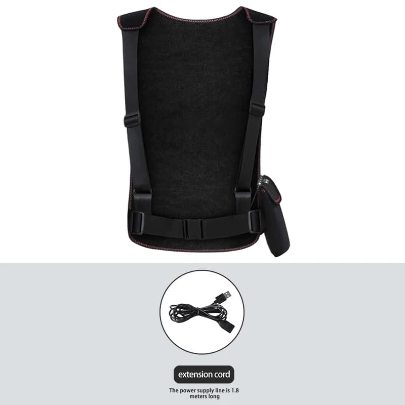 Gilet chauffant électrique enveloppant pour le dos – Chaleur intégrale pour l'hiver – Soulagement de