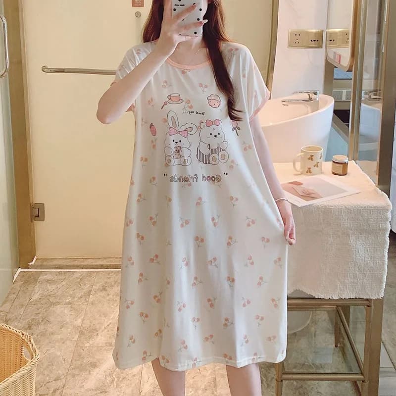 Chemise de nuit pour femme, pyjama, vêtements de nuit, sous-vêtements féminins, tenue de sommeil est