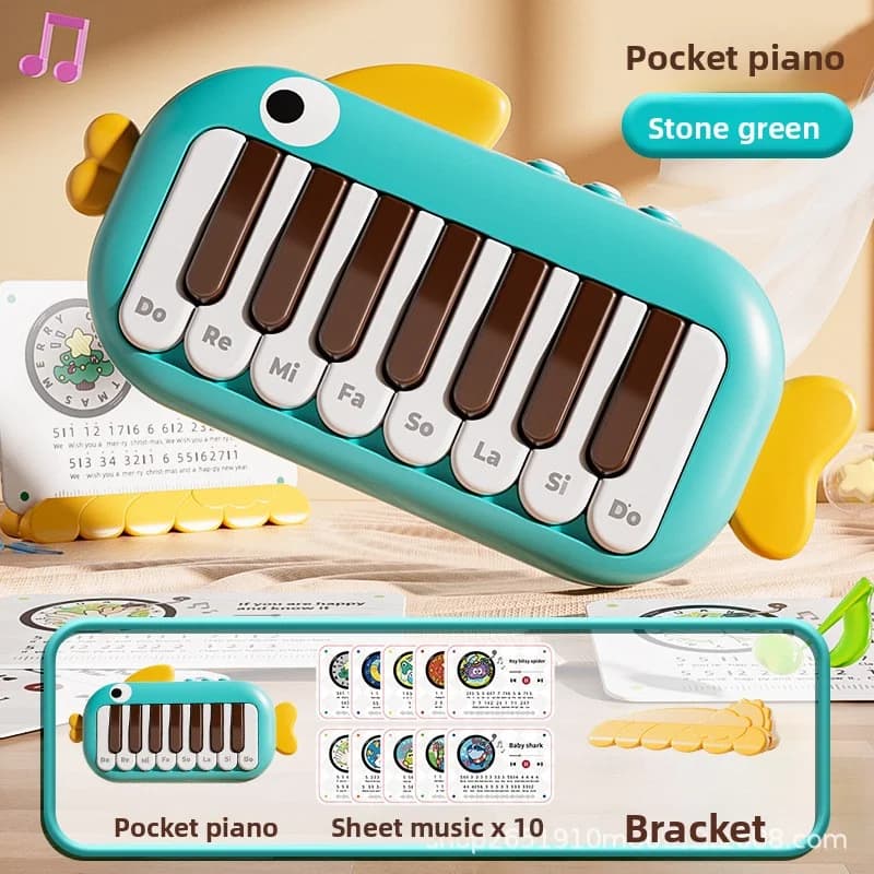 Instruments de musique pour bébés, piano de poche électronique multifonctionnel Montessori, clavier 