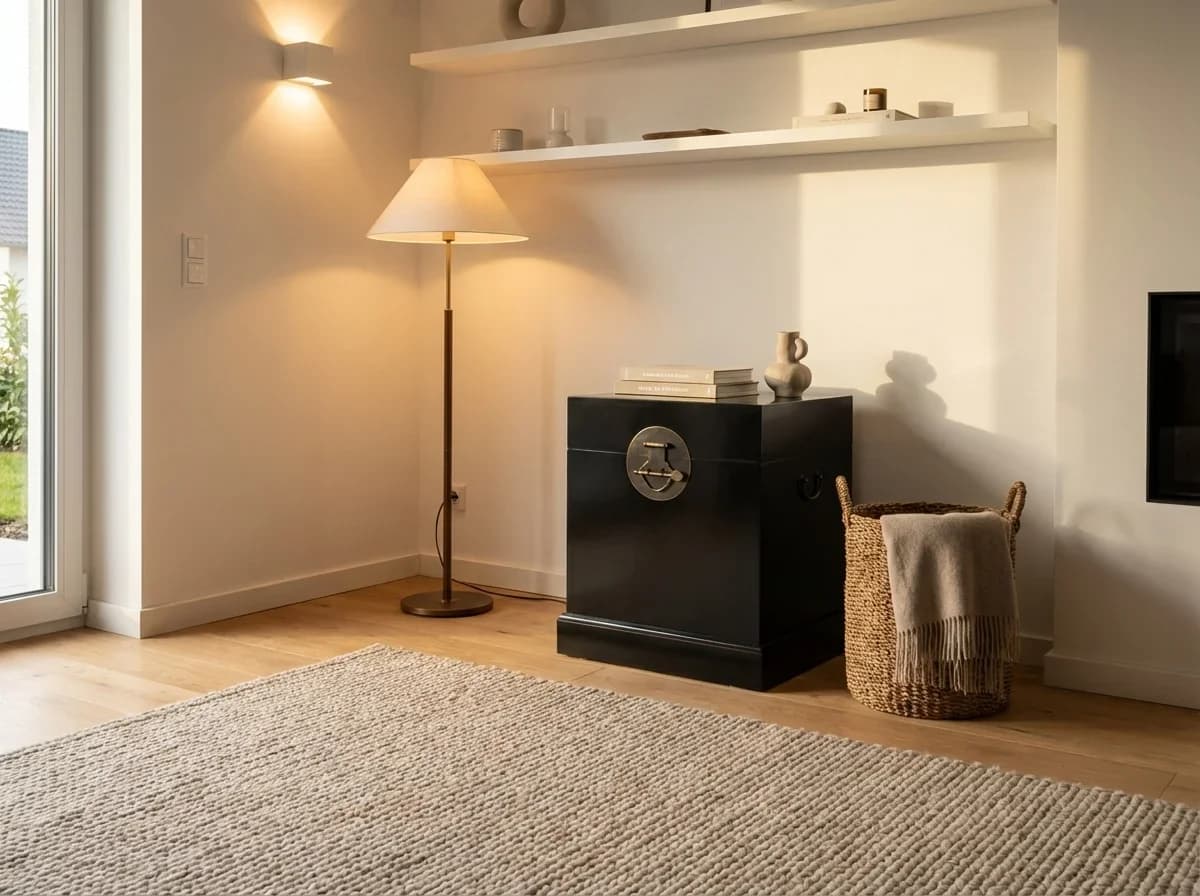 Table de chevet de luxe multifonctionnelle avec rangement, esthétique européenne, tables de nuit min