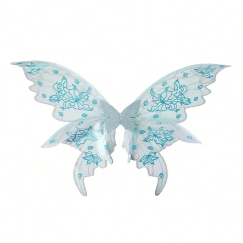 1 pièce Nouveauté 2025 Ailes de papillon bicolores, Ailes de fée transparentes brillantes pour adult