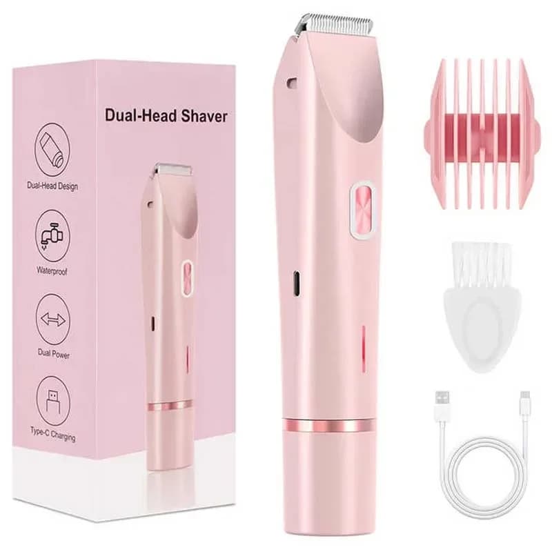 Épilateur électrique Double tête 2 en 1 pour jambe de Bikini, rasoir sans fil pour femmes, épilation