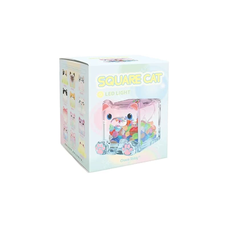 Choco Teddy blocs empilables chat amusant secouer LED veilleuse boîte aveugle cadeau créatif atmosph