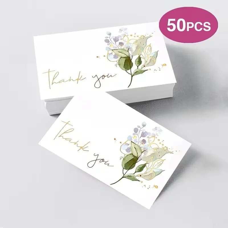 Carte de remerciement minimaliste pour petites entreprises, cartes de vœux vierges pour votre soutie