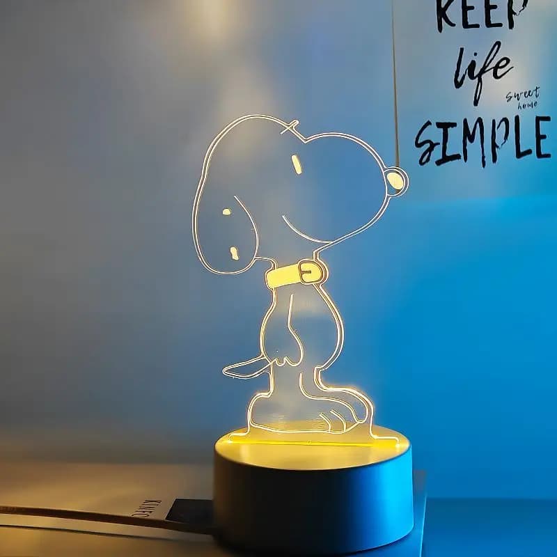Lampe de table Snoopy ambiance anime, veilleuse pour chambre à coucher homme et femme, décorations l
