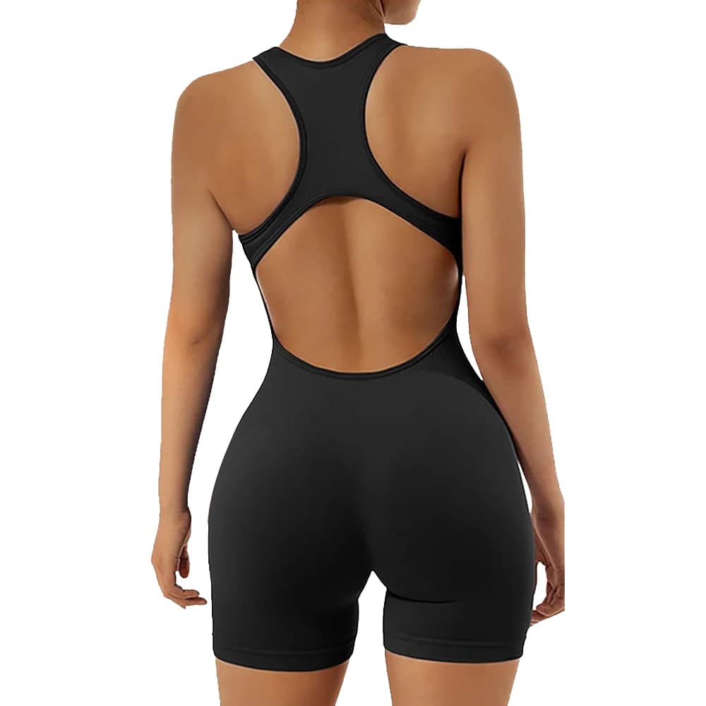 Body d'entraînement grande taille pour femmes, combinaison de Sport de Yoga Sexy, une pièce, moulant