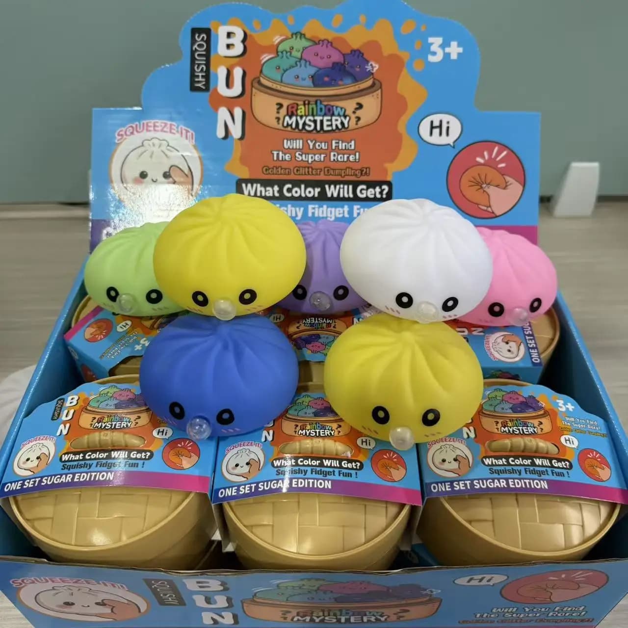 Nouveau : Jouet à presser esthétique Bubble Puking Bun, boîte mystère créative, ornement alimentaire