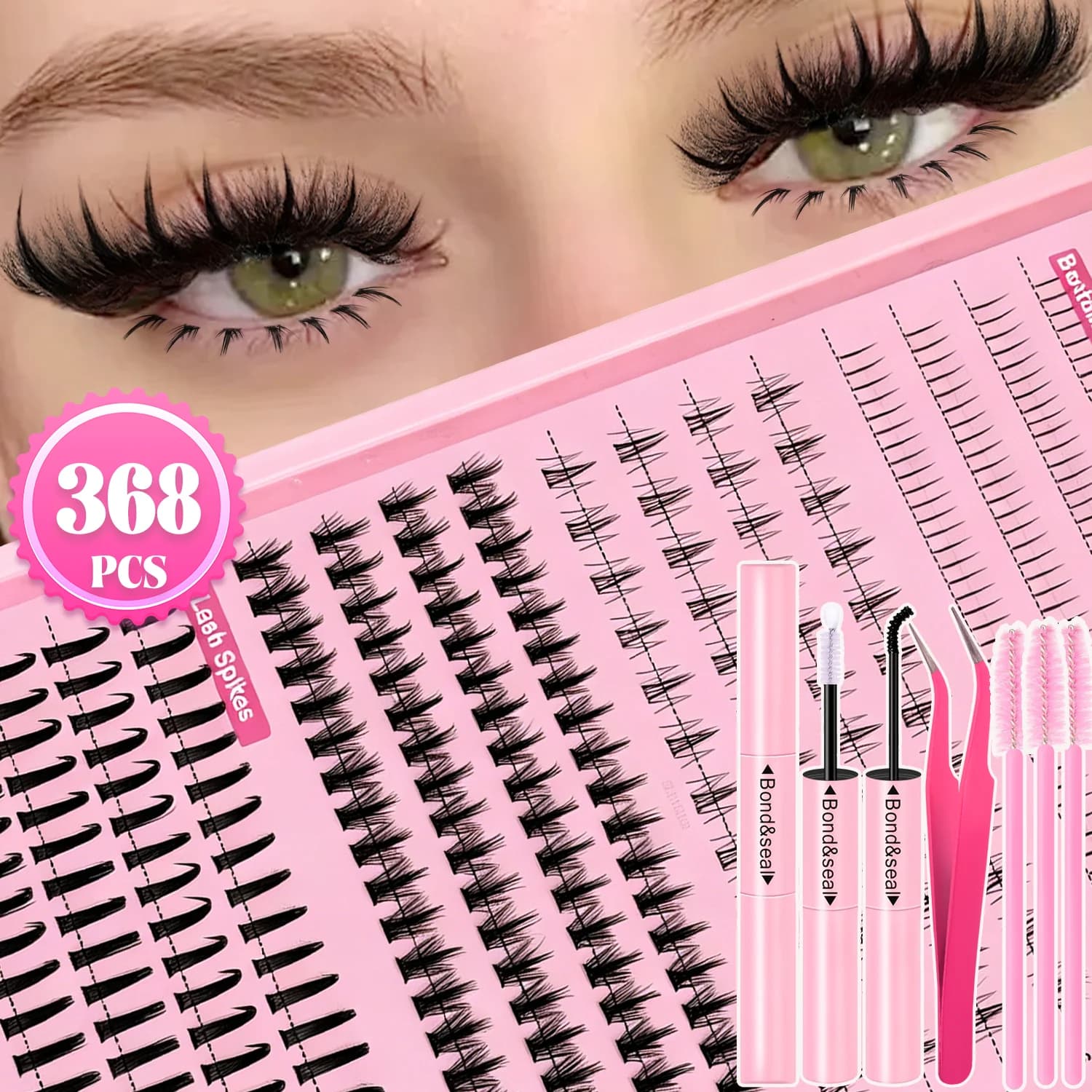 Kit de cils en grappe volumineux Spiky Fairy, cils inférieurs, cils individuels effilés à pointe acé