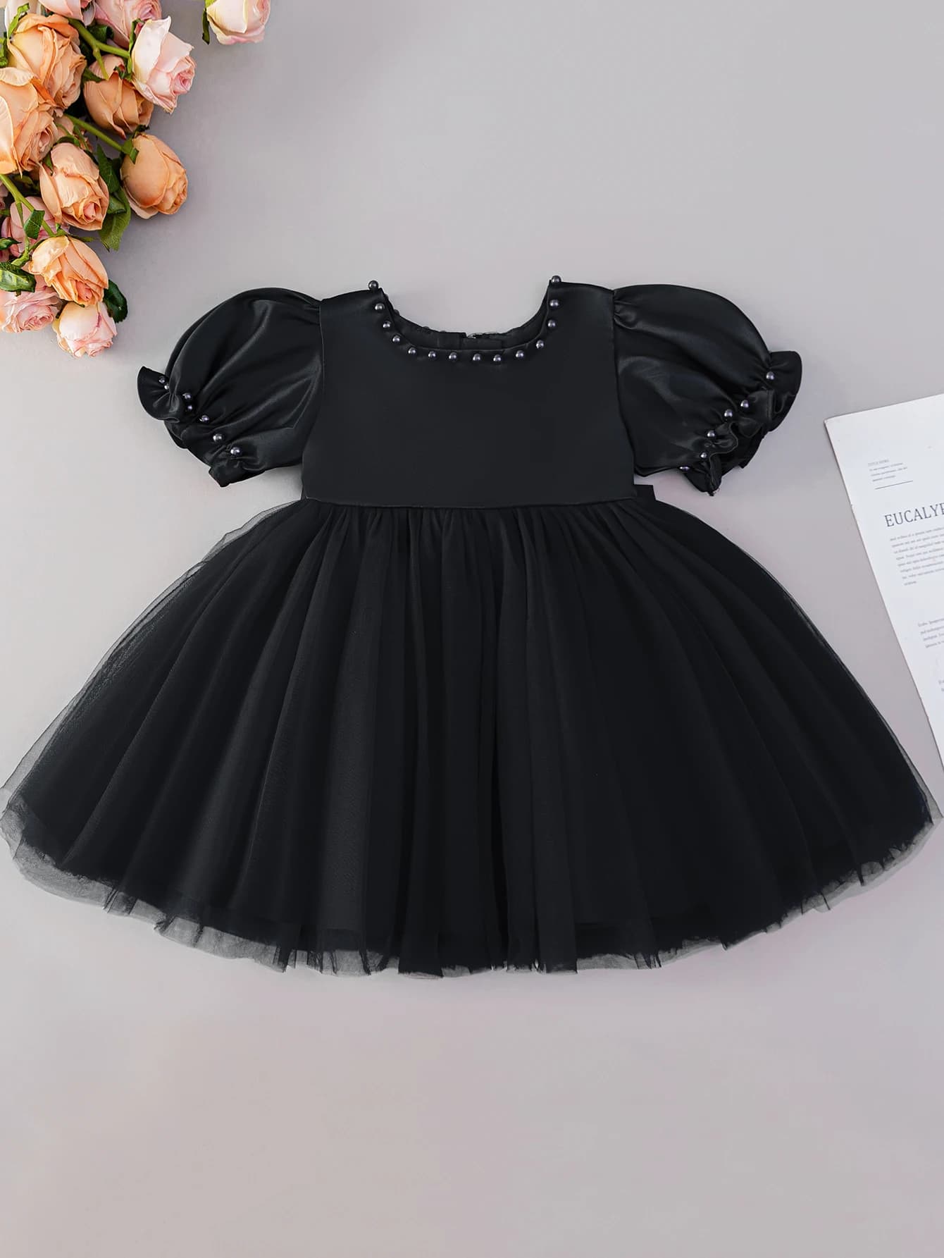Nouvelle robe en satin bleu ciel pour petites filles, design princesse avec grand nœud, idéale pour 