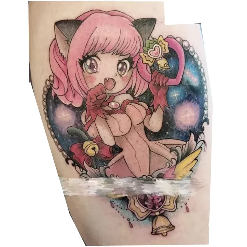 Tokyo Mew Mew Momomiya Ichigo Anime tatouages temporaires transfert tatouage corps Art bras imperméa