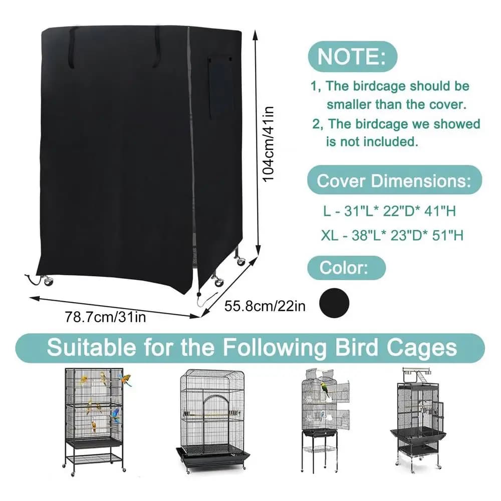 Couverture de Cage à oiseaux, couverture de Cage à oiseaux pour perroquets, éliminateur de lumière é