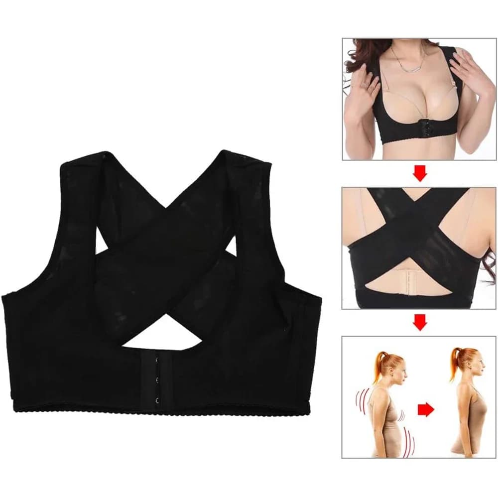 Ceinture de soutien du dos et de la poitrine, attelle de soutien de la poitrine pour femmes, correct